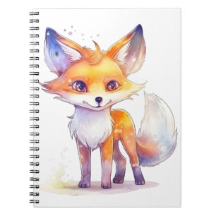Niedlich Baby Fox Spiral Foto Notebook Notizblock