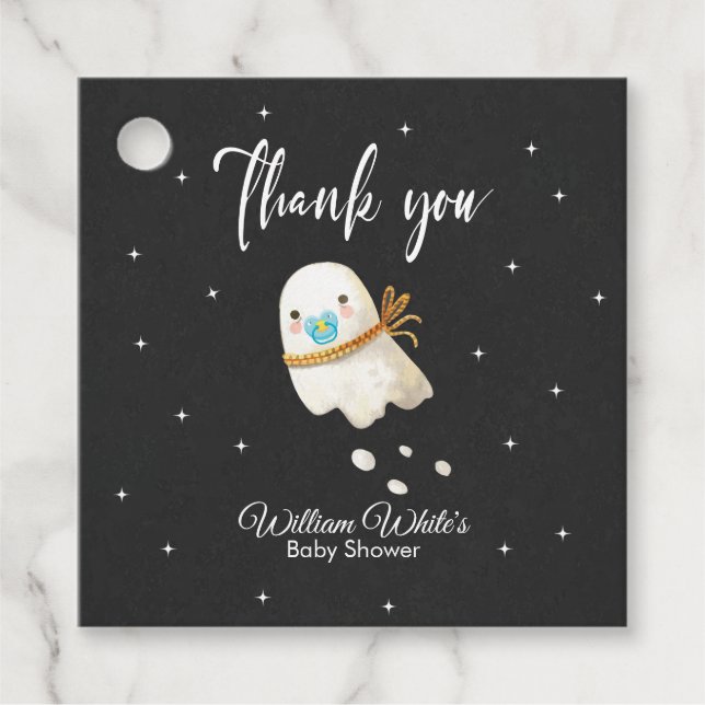 Niedlich Baby Ghost Halloween Herbstdusche Geschenkanhänger (Vorderseite)