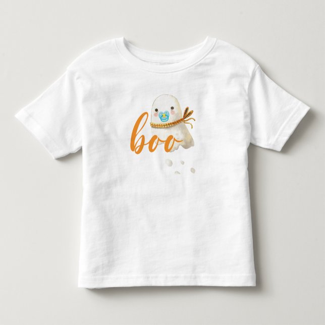 Niedlich Baby Ghost Schnuller Scarf Boo Kleinkind T-shirt (Vorderseite)