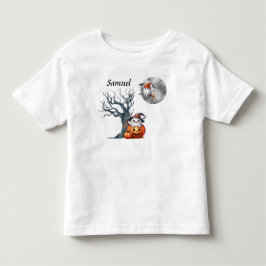 Niedlich Baby Ghosts Halloween Scene - Mit Monogra Kleinkind T-shirt