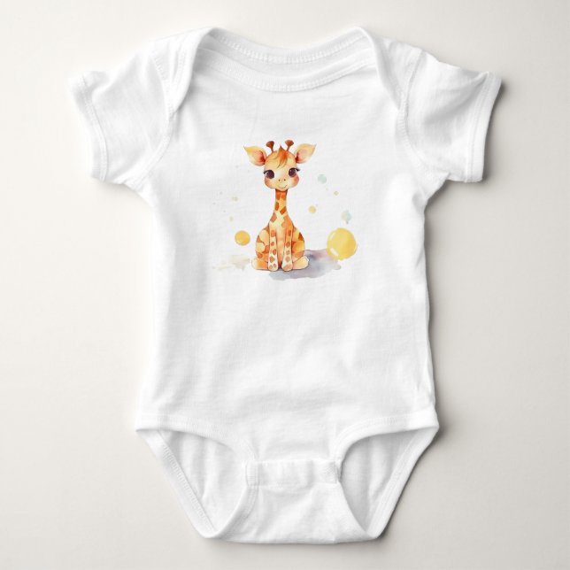 Niedlich Baby Giraffe Baby Bodysuit Baby Strampler (Vorderseite)