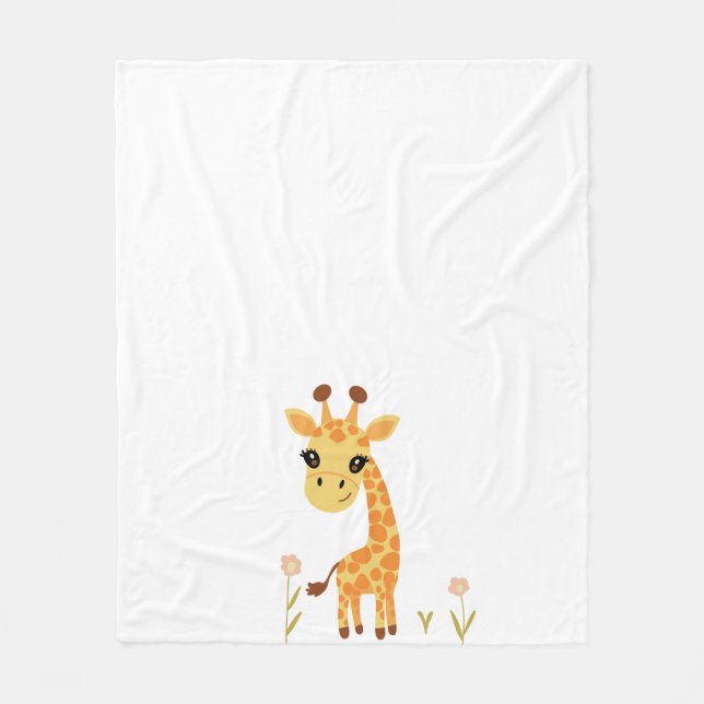 Niedlich Baby Giraffe Boho Fleecedecke (Vorderseite)