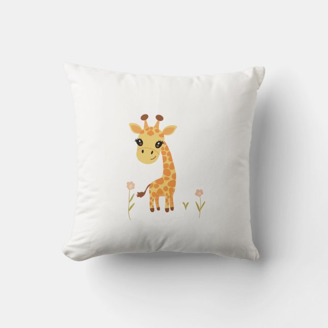 Niedlich Baby Giraffe Boho Kissen (Vorderseite)