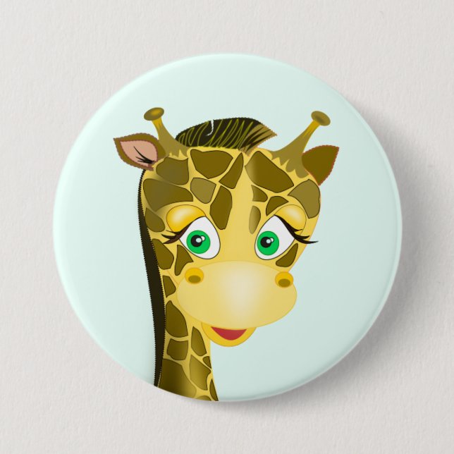 Niedlich Baby Giraffe Button (Vorderseite)
