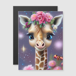 Niedlich Baby Giraffe Graphic Magnetkarte