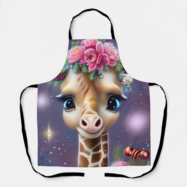 Niedlich Baby Giraffe Graphic Schürze (Vorderseite)
