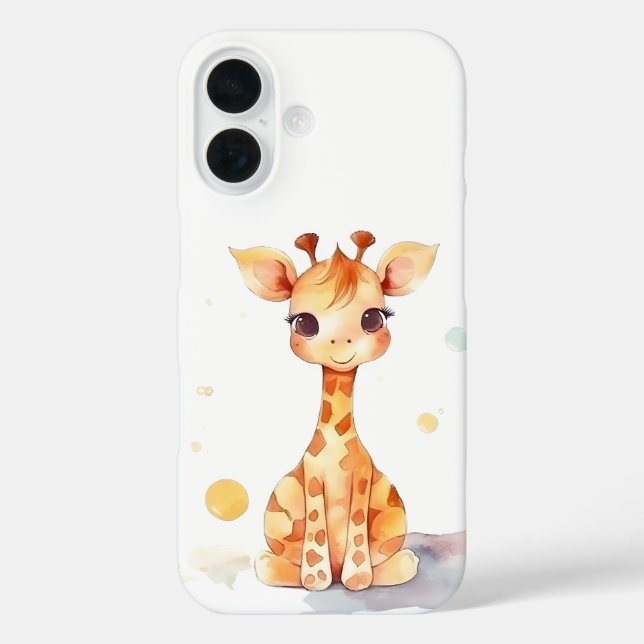 Niedlich Baby Giraffe iPhone 16 Fall Hülle (Rückseite)
