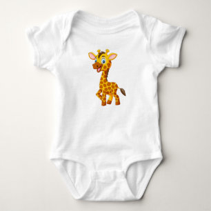 Niedlich Baby Giraffe Lächeln Cartoon-35280 Strampler
