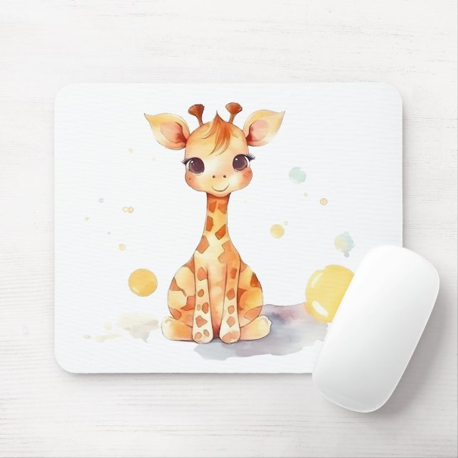 Niedlich Baby Giraffe Mousepad (Mit Mouse)