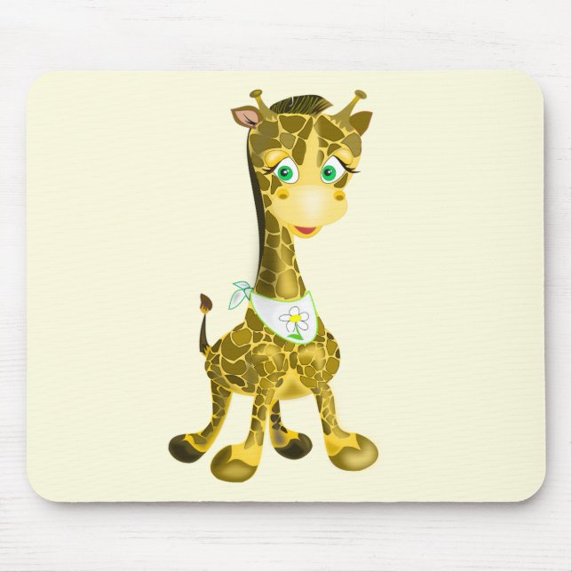 Niedlich Baby Giraffe Mousepad (Vorne)