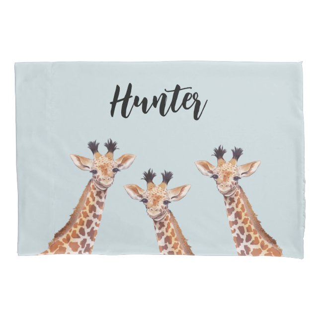 Niedlich Baby Giraffe Personalisiert Kissenbezug (Vorderseite)