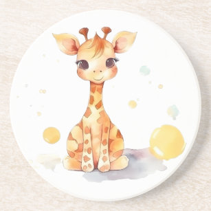 Niedlich Baby Giraffe Sandstone Untersetzer