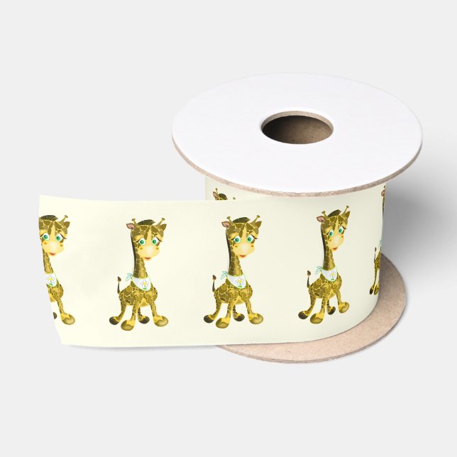Niedlich Baby Giraffe Satinband (Spule)