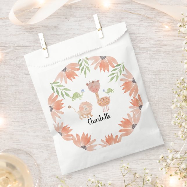 Niedlich Baby Giraffe Watercolor Handgemalt Geschenktütchen (Ausgeschnitten)