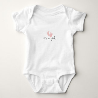 Niedlich Baby Girl Bodysuit mit Footprints T - Shi Baby Strampler
