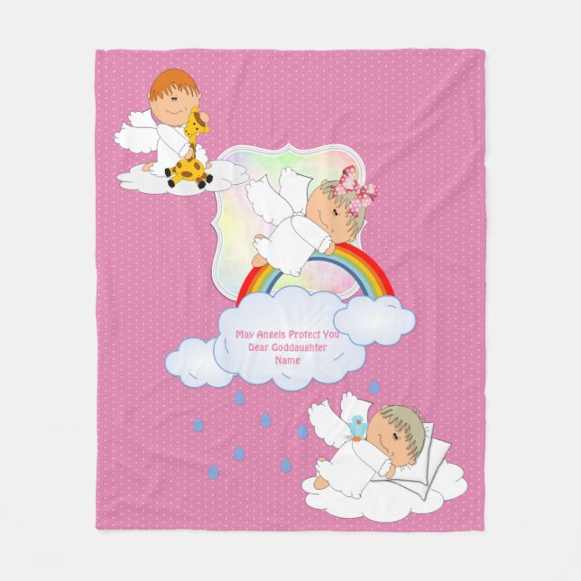 Niedlich Baby GIRL Godtochter Angels Name Fleece (Vorderseite)