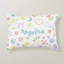 Niedlich Baby Girl Kinderzimmer Accent Pillow 16" 