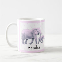 Niedlich Baby Girl pink blau Elephants Babydusche