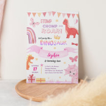 Niedlich Baby Girl Pink Dino Dinosaur Kindergeburt