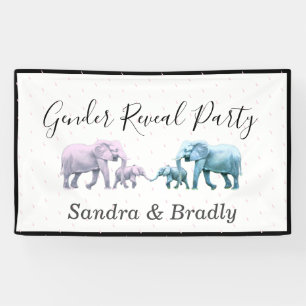 Niedlich Baby Girl Pink Elefanten moderne Babydusc Banner