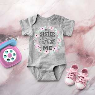 Niedlich Baby Girl Sister Boho Typografie Strampler