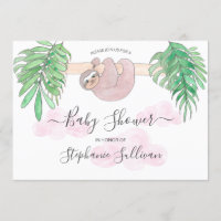 Niedlich Baby Girl Sloth Baby Dusche