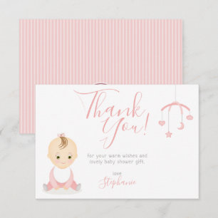 Niedlich Baby Girl und ihre Babydusche Einladung