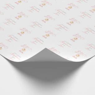 Niedlich Baby Girl und ihre Babydusche Geschenkpapier
