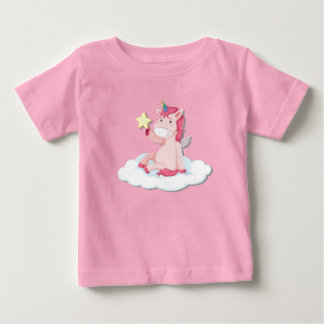 Niedlich Baby Girl Unicorn Pink T-shirt