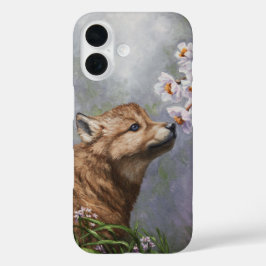 Niedlich Baby Gray Wolf Pup und Blume title_seo2