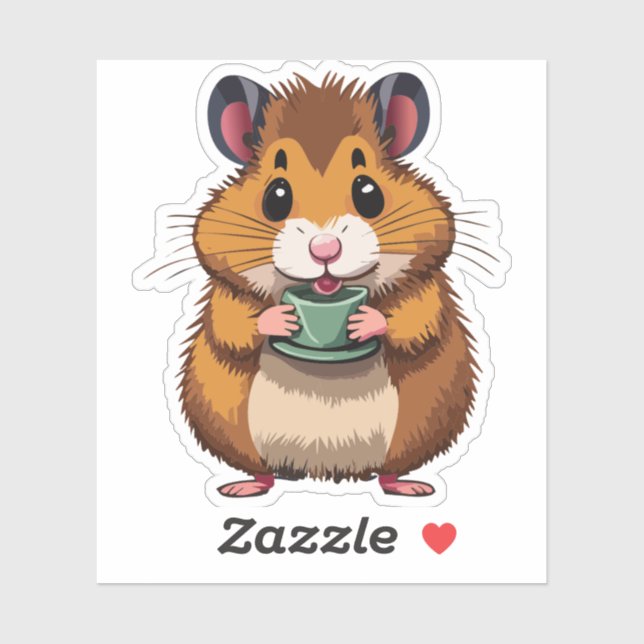 Niedlich Baby Hamster Cartoon Aufkleber (Blatt)