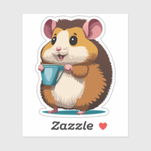 Niedlich Baby Hamster Cartoon Aufkleber