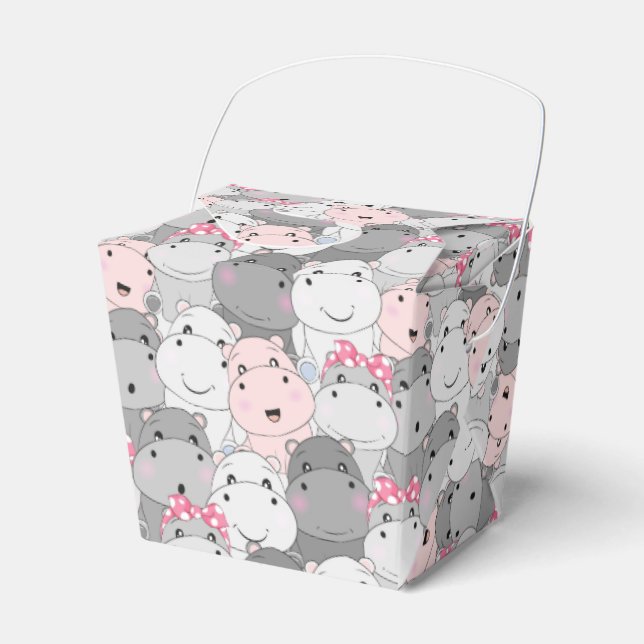 Niedlich Baby Hippo Gevor Box Geschenkschachtel (Vorderseite)
