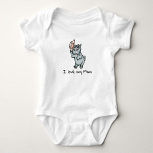 Niedlich Baby Hippo I Liebe Mimi Baby Strampler