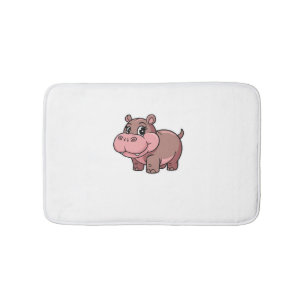 Niedlich Baby Hippo Moo Deng Long Sleeve T - Shirt Badematte