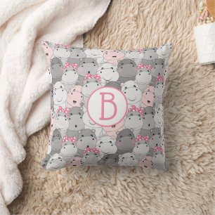 Niedlich Baby Hippos Throw Kissen