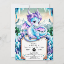 Niedlich Baby Ice Dragon Birthday