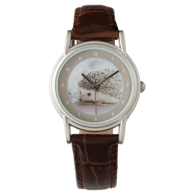 Niedlich Baby Igel Foto Armbanduhr (Vorderseite)