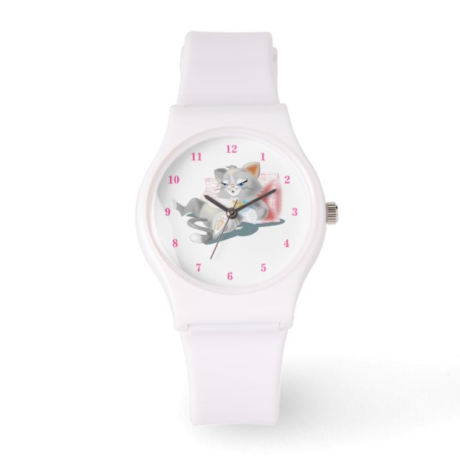Niedlich Baby Kitty Armbanduhr (Vorderseite)