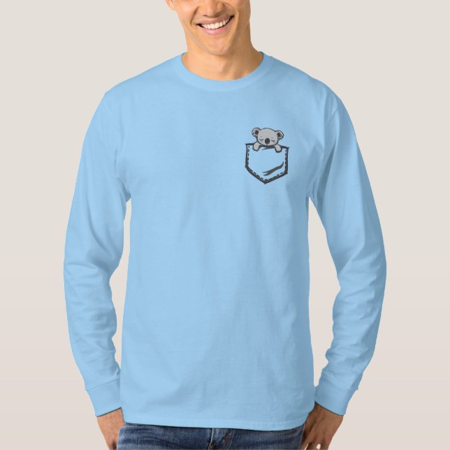 Niedlich Baby Koala Bear Pocket Animal T-Shirt (Vorderseite)