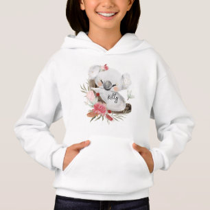 Niedlich Baby Koala Gold Speckle Individuelle Name Hoodie
