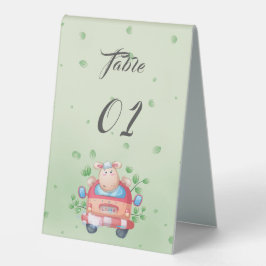 Niedlich Baby Lamb Baby Dusche Tischnummern Tischaufsteller