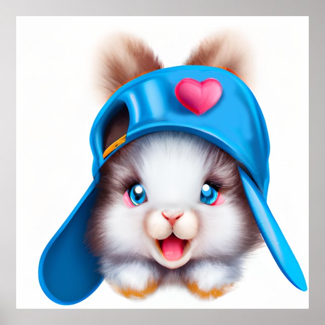 Niedlich Baby Liebe Bunny Poster (Vorne)
