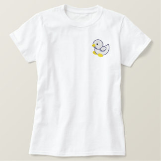 Niedlich Baby Lila Duck Besticktes T-Shirt