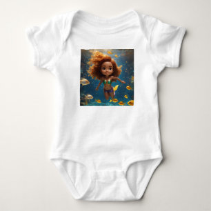 Niedlich Baby Mermaid Bodysuit Strampler