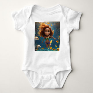 Niedlich Baby Mermaid Bodysuit Strampler