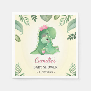 Niedlich Baby Mommy Dinosaur Pink Girl Duschbrause Serviette