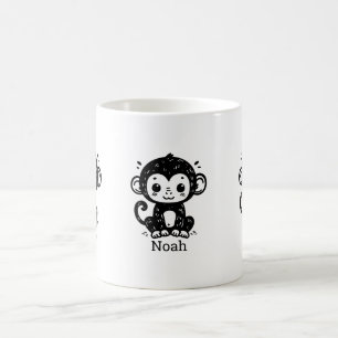 Niedlich Baby Monkey Zeichnend - Kawaii Kinderzimm Kaffeetasse