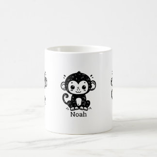 Niedlich Baby Monkey Zeichnend - Kawaii Kinderzimm Kaffeetasse