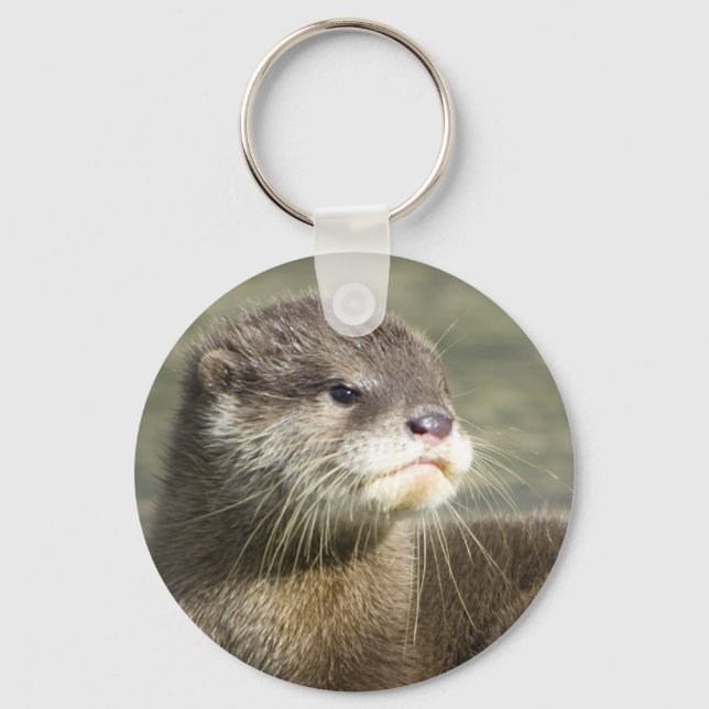Niedlich Baby Otter Schlüsselanhänger (Vorderseite)